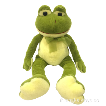 Grenouille assise en peluche